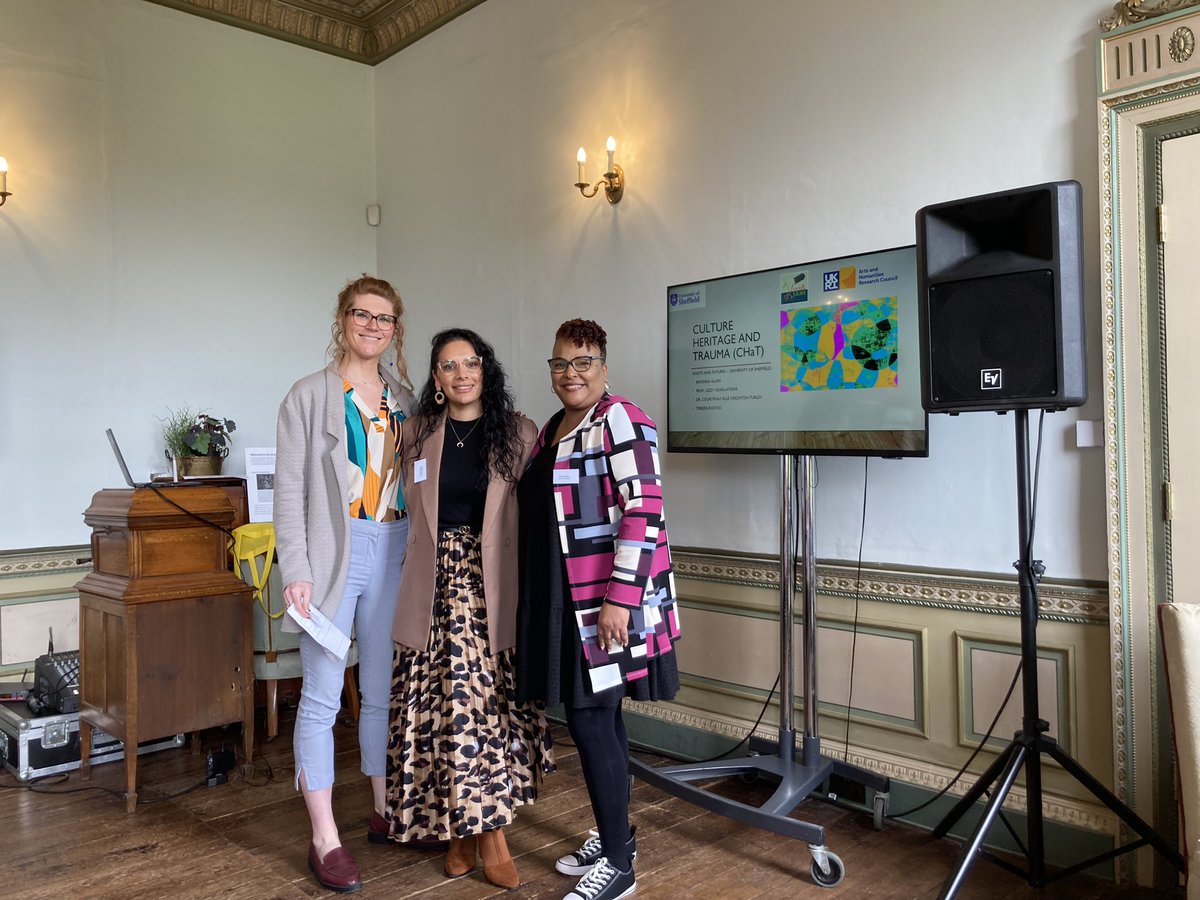 Great work by the #RootsandFutures team today @archaeologyuk @HeritageAdvice #heritageandwellbeing conference! We delivered a workshop on trauma associated with heritage (and heritage projects) with focus on racially marginalised groups. @UniShefArch