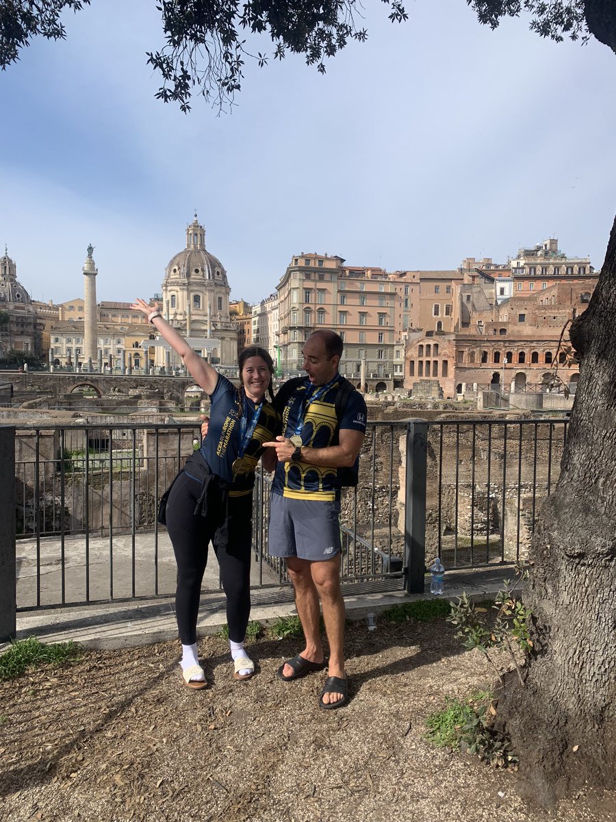 My amazing wife ran the Rome Marathon on Sunday. Her first ever marathon! It was hot 🥵 @treloar_ella