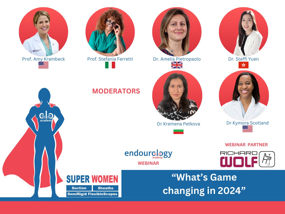 Our Webinar 'Suction, Sheaths and Semi-rigid URS' What's Game changing in 2024 is available on endourologyacademy.com/webinar_descri… Thanks to our webinar partner @richardwolfusa and speakers @amy_krambeck @StefaniaFerret @steffiyuen @ameliapietr1