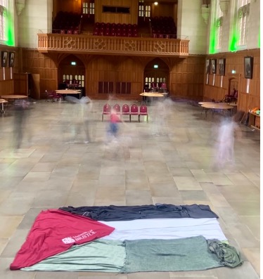 Occupiers are now over 24 hours in the Great Hall! Free Palestine 🇵🇸