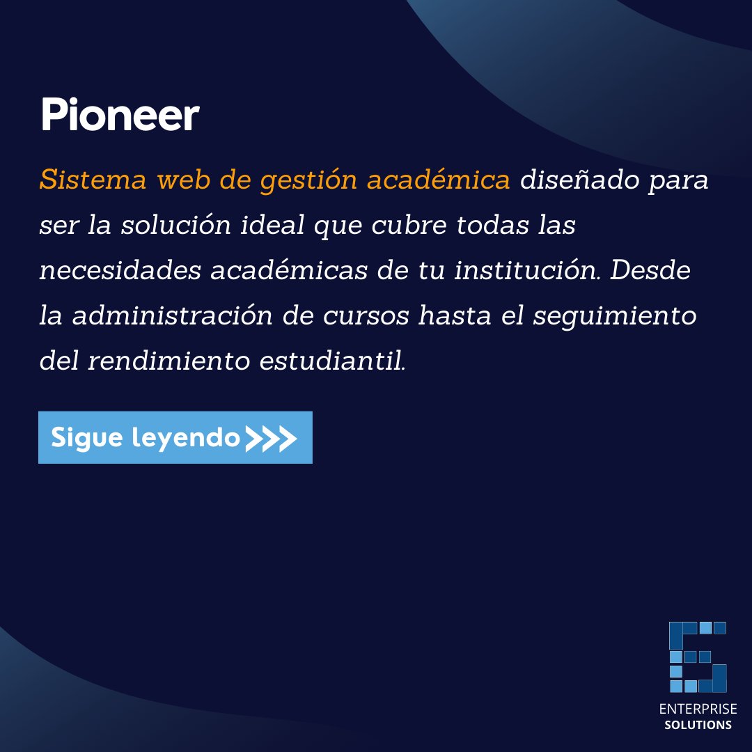 esolutionspy's tweet photo. ¡Optimiza tu gestión académica con Pioneer 🚀!
📲 Contáctanos al 0992431692 para conocer más. https://t.co/SqHeTIgbUK