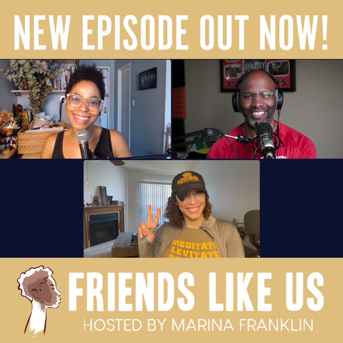 NEW CONTENT ALERT! Join us this #FriendsLikeUs day with host @marinayfranklin & friends @vondecarlo @ant_pruitt for a great convo on #tiktokban #aitools and more! #ListenNow here! ow.ly/AIxw50Jr4NV Be sure to leave a review on #ApplePodcasts!