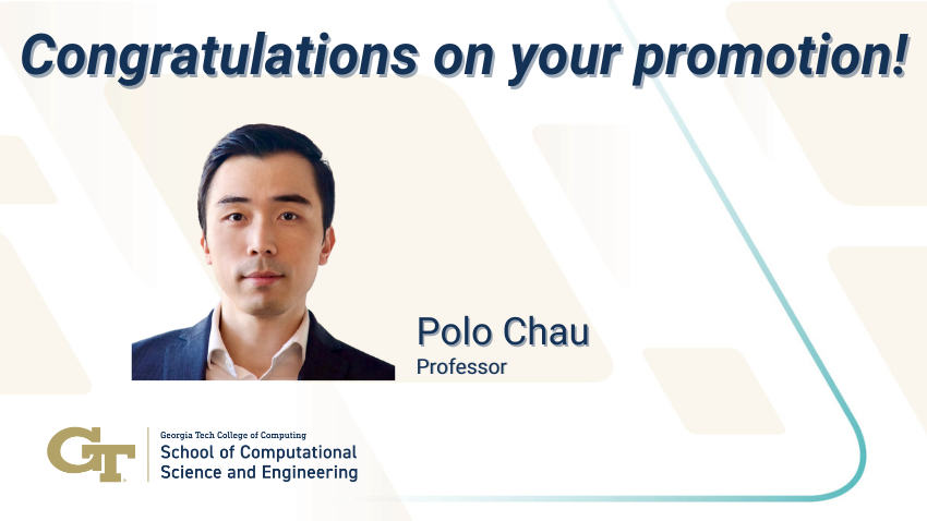 Did you hear last week that Polo Chau is one of four faculty in the College of Computing promoting to full professor? 📢👂

Check out the story here #ICYMI! Congratulations again, Professor @PoloChau! 🥳🎉

cc.gatech.edu/news/dean-anno…