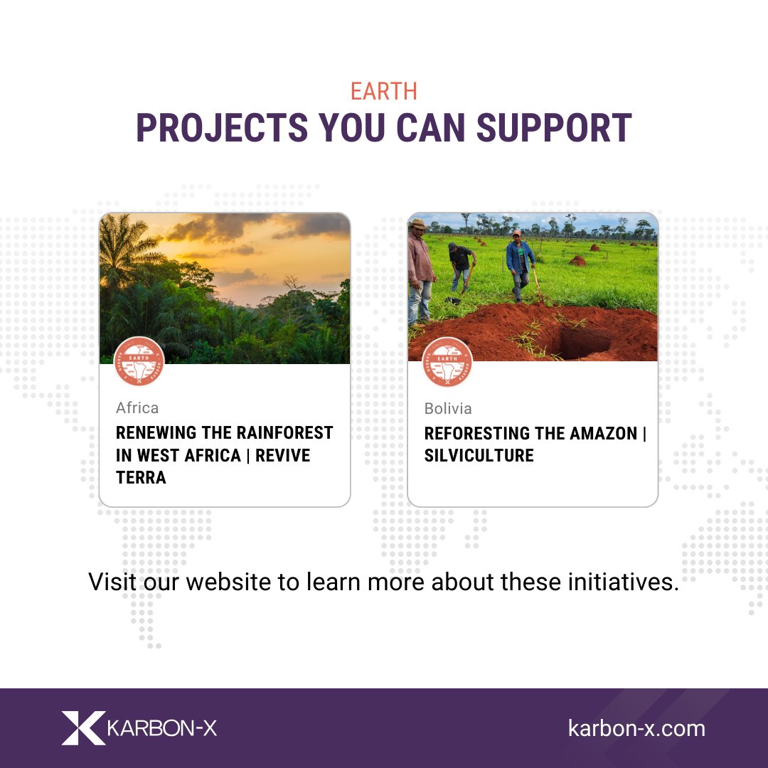 Check out the great projects you can support through Karbon-X! 💚💚💚

 #RenewableFuture #EcoFriendlyTech #ClimateAction #GreenInnovation #CleanTech #CarbonNeutral #SustainableProjects #TechForGood #SupportInnovation #ImpactInvesting