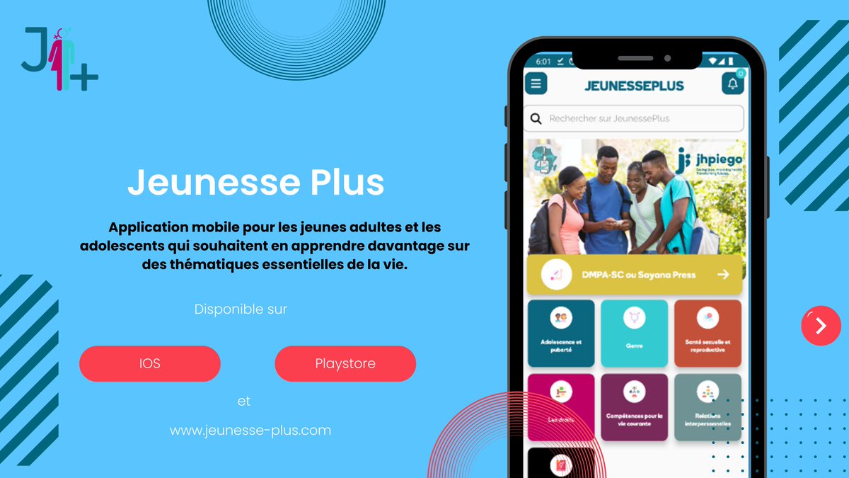 Prenez le contrôle de votre santé sexuelle et reproductive avec notre nouvelle app mobile! 💪 Découvrez une nouvelle façon de prendre soin de votre bien-être intime avec notre appli.📱Jeunesse Plus, l'appli qui vous accompagne dans chaque étape de votre parcours en #SSR est là!