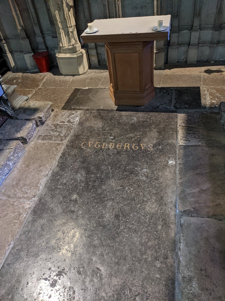 Happy St. Cuthbert's Day to the patron saint of the Haliwerfolc. Wor Cud's shrine, Durham Cathedral. I've written about following the journey his body & relics were carried on from Lindisfarne, exploring layering of past & present in the NE. #BetweenTheSaltAndTheAsh 👀 2025