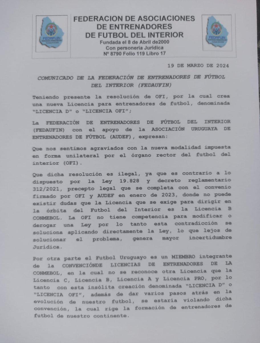 A.D.E.F.F. Refundada el 28 de Julio del 2020. tweet media