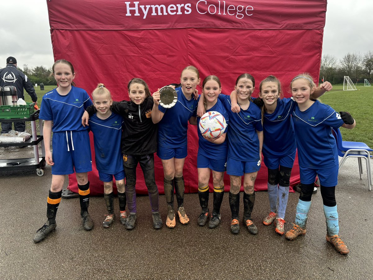 Another day of football - slightly muddier this time but another success! Well done to the Girls who were crowned the Hull and East Riding U11s Plate winners 🏆⚽️ #TeamKWP @HumberEdTrust