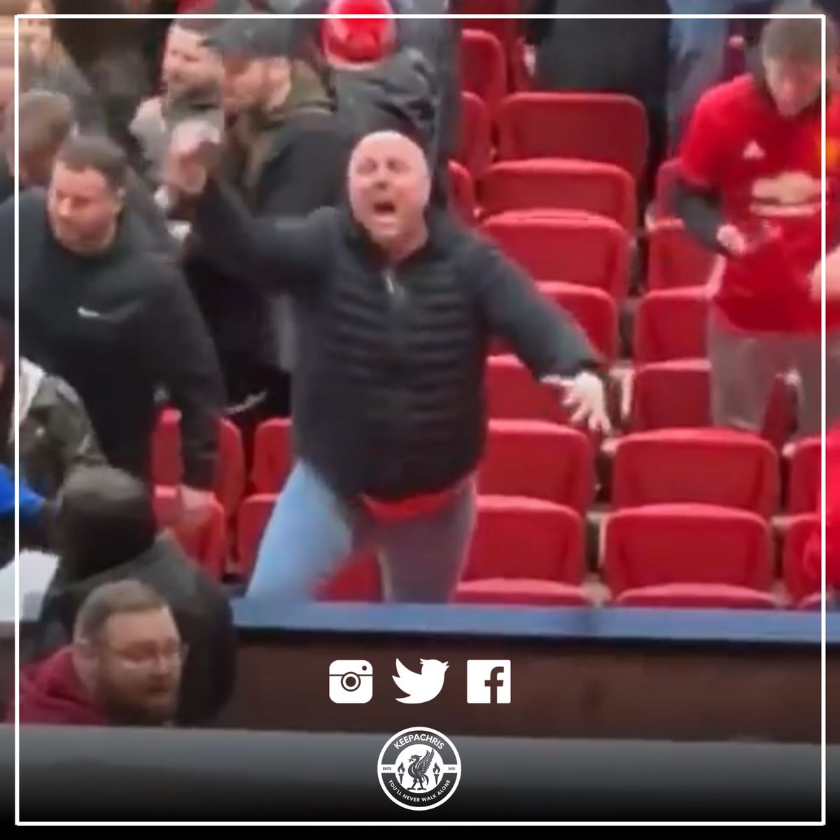 🚨Breaking: Police have charged Michael Bernard Avery, 44 and of Manchester, with a public order offence after a video was shared of a man in the home section of the Old Trafford crowd at United v Liverpool. He's been bailed. They will learn one day 😎 | #LFC | #YNWA |