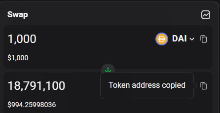 RichardHeartWin's tweet image. In PulseX, you see that little copy icon. Guess what clicking it does. It copies the address of the token!