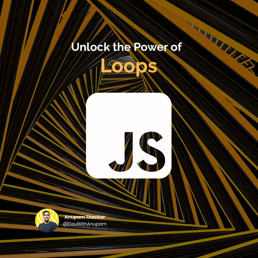 AnupamThackar67's tweet image. 🚀 Mastering JavaScript loops opens doors to efficient coding! Swipe through to learn the basics and elevate your programming skills!

#loopsinjavascript #webdevelopment #javascriptbasics #codinglife #learntocode #javascriptdeveloper #programmingtips #webdevworld #codenewbie