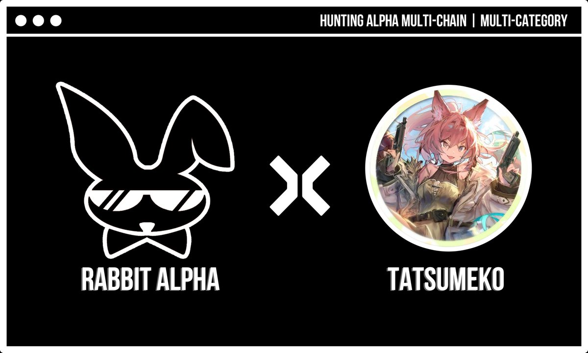 RabbitXAlpha's tweet image. Rabbit Alpha🤝Tatsumeeko

We are happy to announce collaboration with @tatsumeeko