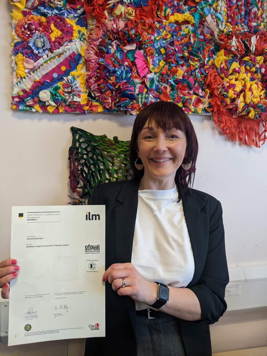 Congratulations to our amazing Finance & Programme Officer Jemma Robinson for obtaining her Level 5 Diploma in Leadership & Management!
@NICVA @ILM_UK
#DevelopingLeaders #ILM
#Congratulations #OpenArtsRocks #Leadership
