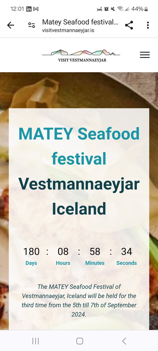 I think it'd be meta to attend 😁 Also, just got another reason to visit Iceland! #MateySeafoodFestival