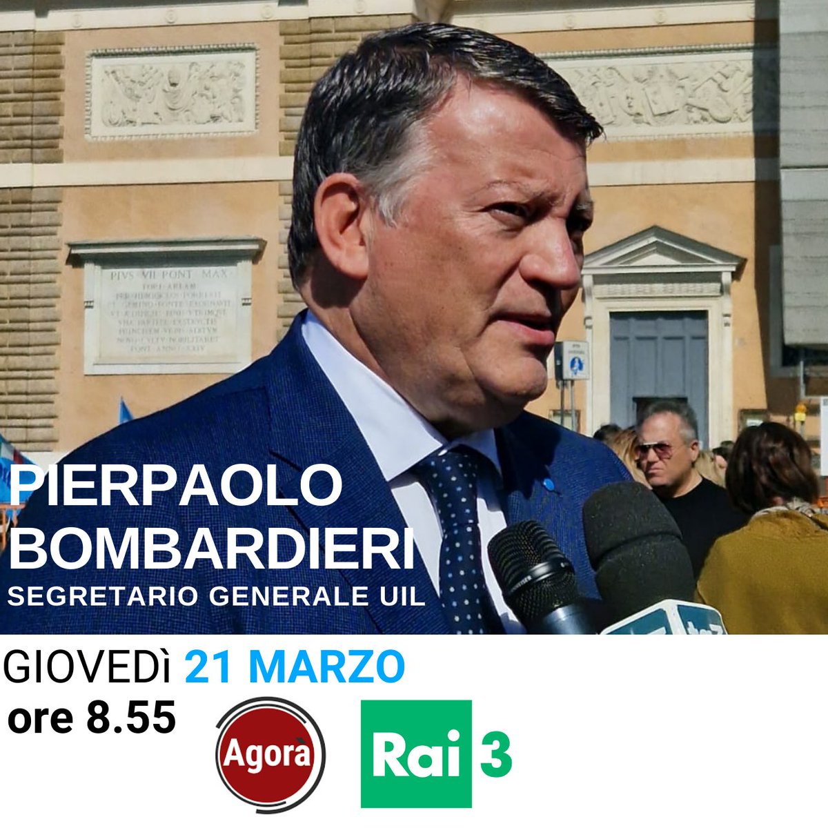 Domani saremo ospiti della trasmissione Agorà dalle 8,55 su Rai3!