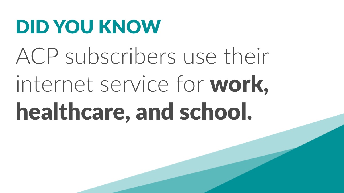 ACP subscribers reported in an <a href="/FCC/">FCC</a> survey that they use their internet service to:

schedule/attend healthcare appts (72%),
apply for jobs or complete work (48%),
do schoolwork (75% for subscribers 18-24 yrs old).

Read more at fcc.gov/acp-survey. 

#RenewACP