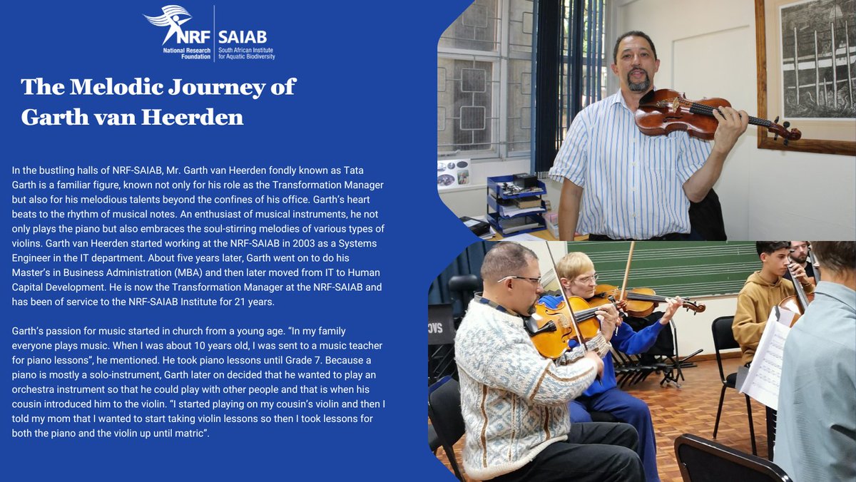 The Melodic Journey of Garth van Heerden Read more: saiab.ac.za/the-melodic-jo…