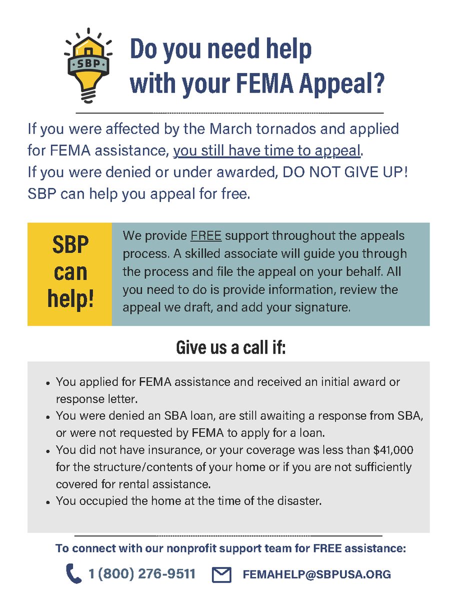 Were you impacted by the March 2023 Mississippi Delta tornadoes? We’re working with @SBPUSA to help our customers file FEMA appeals, for free. Learn more here: enter.gy/6019kJNKD #WePowerLife