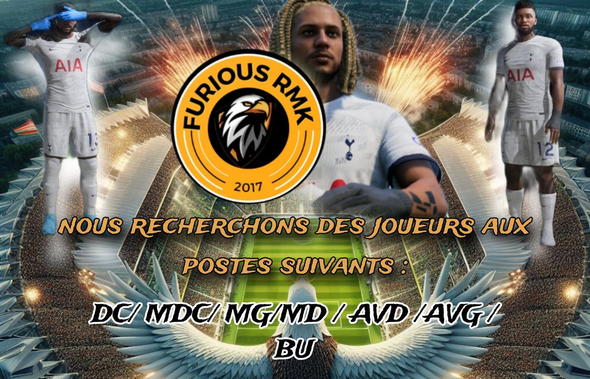 SW Remake (@swremake_) on Twitter photo 🎮 Recrutement 🔓 :
Le club souhaite apporter du sang neuf à tout les postes .
Engagés sur <a href="/EProLeague11v11/">EPro League</a> et @IFCFTournament .
Avoir un Qi footbalistique et savoir jouer à Fifa sont des qualités requise . Merci de dm le club ou <a href="/ImPrazR/">FF PraZeeR</a> si intéressés.
Rt apprécié 👏 🎮 Recrutement 🔓 :
Le club souhaite apporter du sang neuf à tout les postes .
Engagés sur <a href="/EProLeague11v11/">EPro League</a> et @IFCFTournament .
Avoir un Qi footbalistique et savoir jouer à Fifa sont des qualités requise . Merci de dm le club ou <a href="/ImPrazR/">FF PraZeeR</a> si intéressés.
Rt apprécié 👏