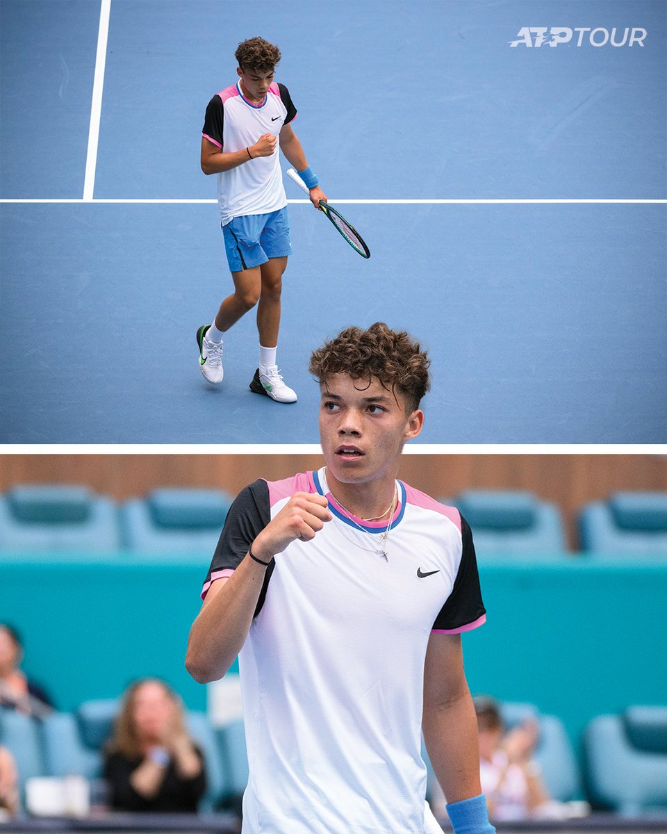 A bright future ahead ⭐️ 16-year-old Darwin Blanch made his ATP Tour debut today at the @MiamiOpen 👏 #MiamiOpen