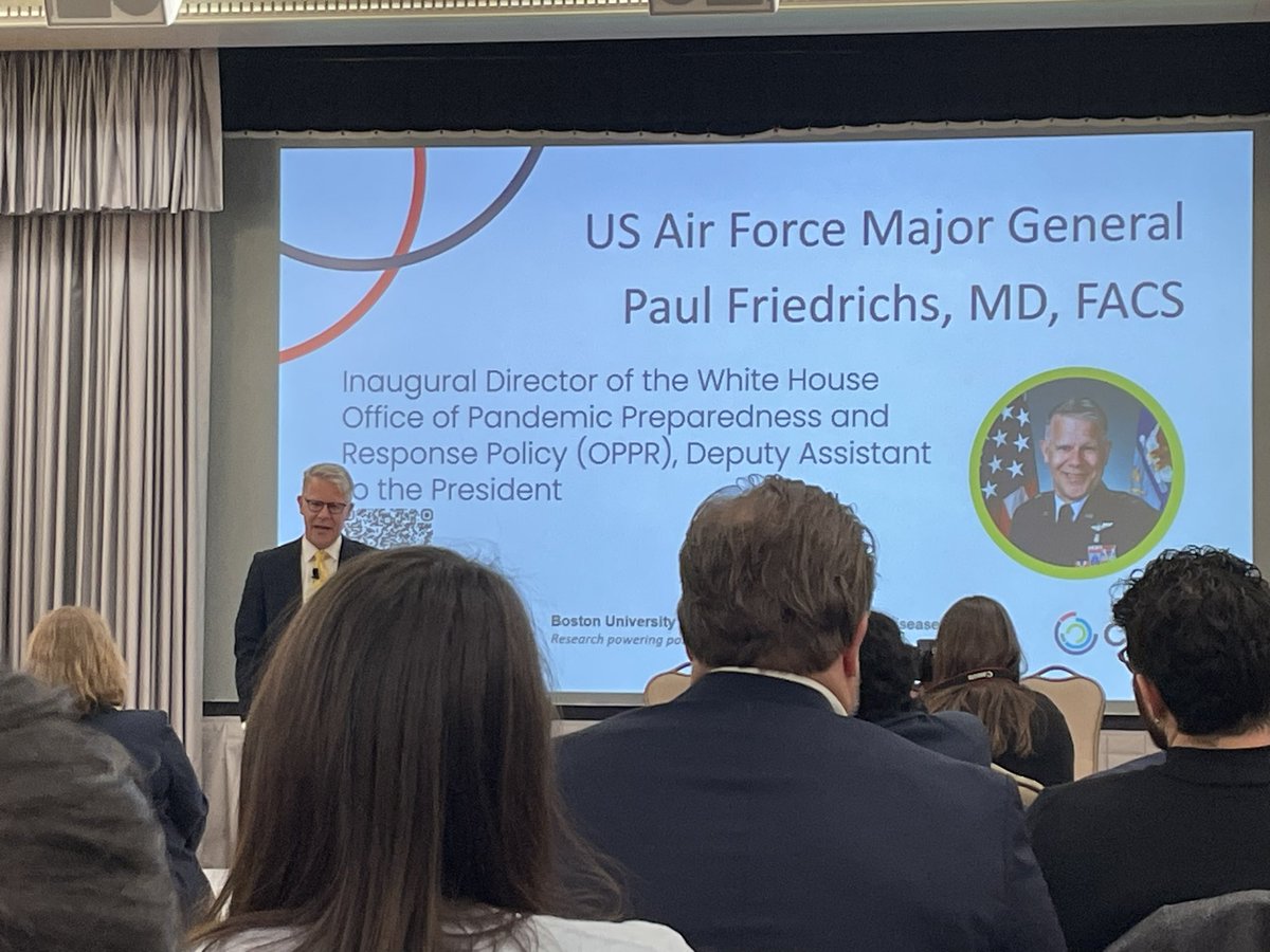 Thrilled to join @BUCEID to hear about pandemic preparedness from inaugural director of the @WhiteHouse Office of Pandemic Preparedness and Response Policy. Welcome to @BU_Tweets Dr. Friedrich!