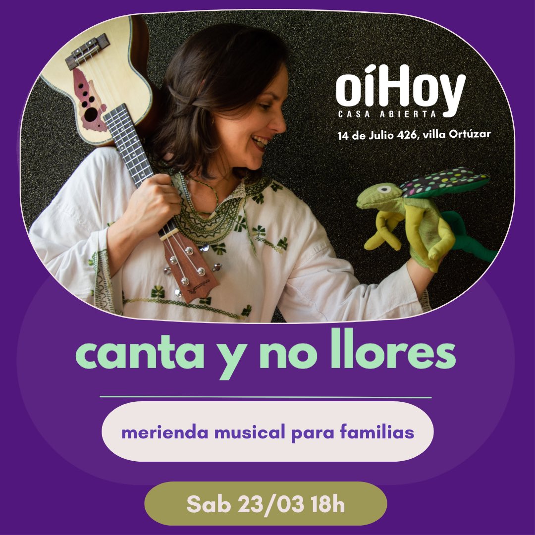 Las canciones del grillo y los éxitos argenmex de #Cantaynollores este sábado 18h en “oiHoy Casa Cultural”#villaortuzar 

Reservas

forms.gle/PsEATQQs8EbhoC…