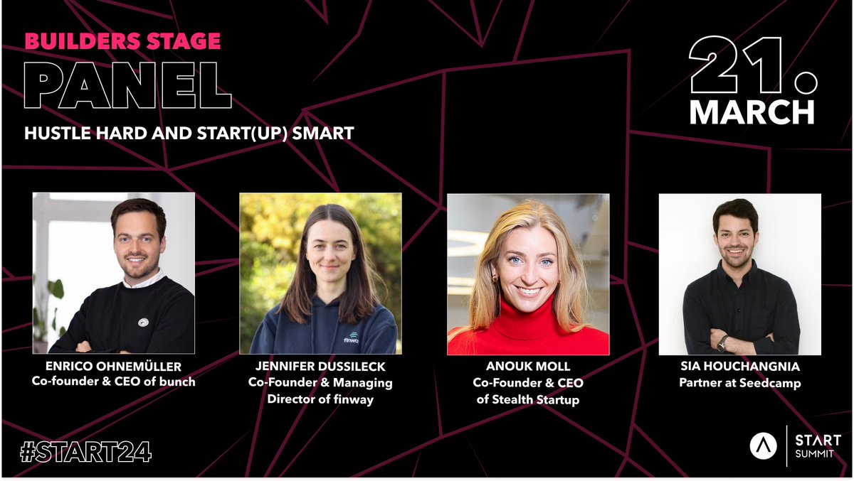 Meet our Partner @SiaHouchangnia @START_Summit in St. Gallen 🇨🇭 Join his session 'Hustle Hard and Start(up) Smart' on Builders Stage, tomorrow, 21 March at 11:55 am