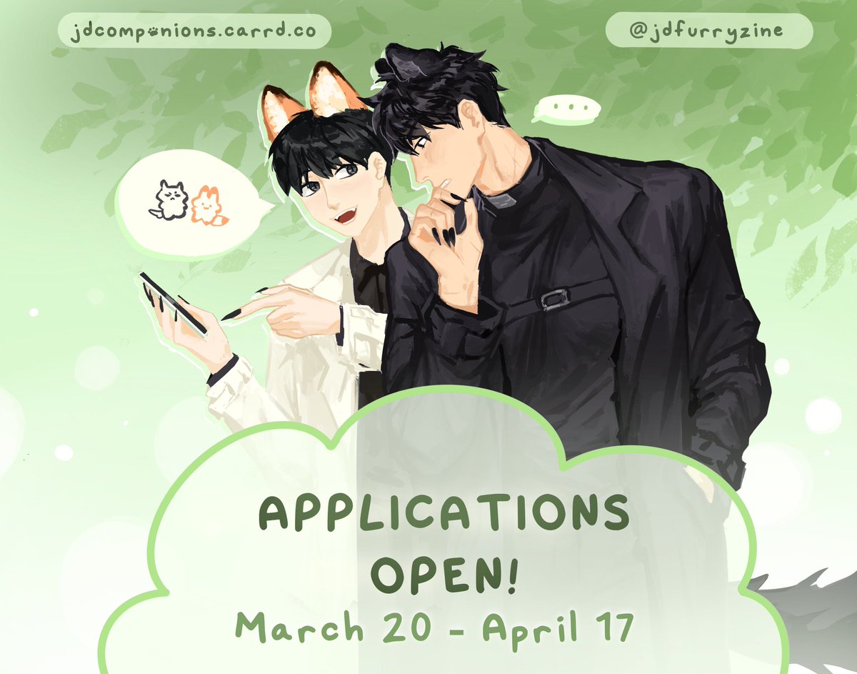 🐾 CONTRIBUTOR APPLICATIONS OPEN 🐾 *Reaches out and grabs your paw* Our applications are now open for artists and writers! 🗓️: MARCH 20-APRIL 17 Page Artist 🔗: forms.gle/qyWCL5bqAHpsHW… Merch Artist🔗: forms.gle/W637yfs4ugayEZ… Writer🔗: forms.gle/bo3zw71BAze9oP…