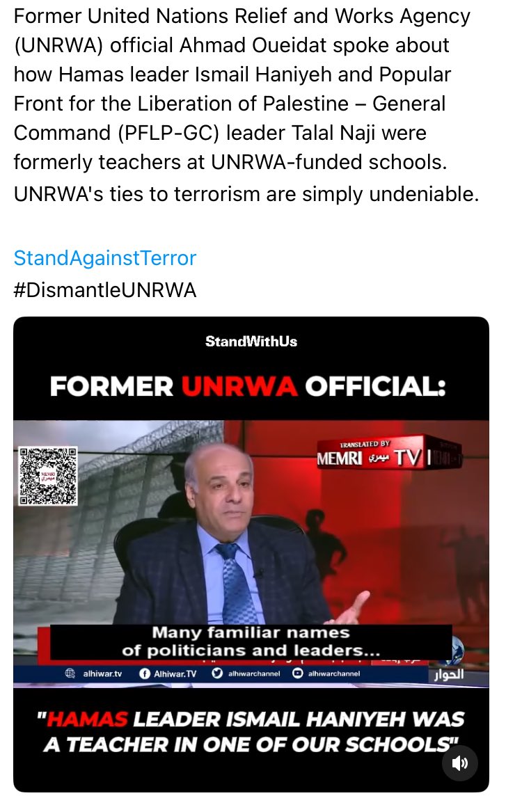 #DismantleUNRWA #StandAgainstTerror