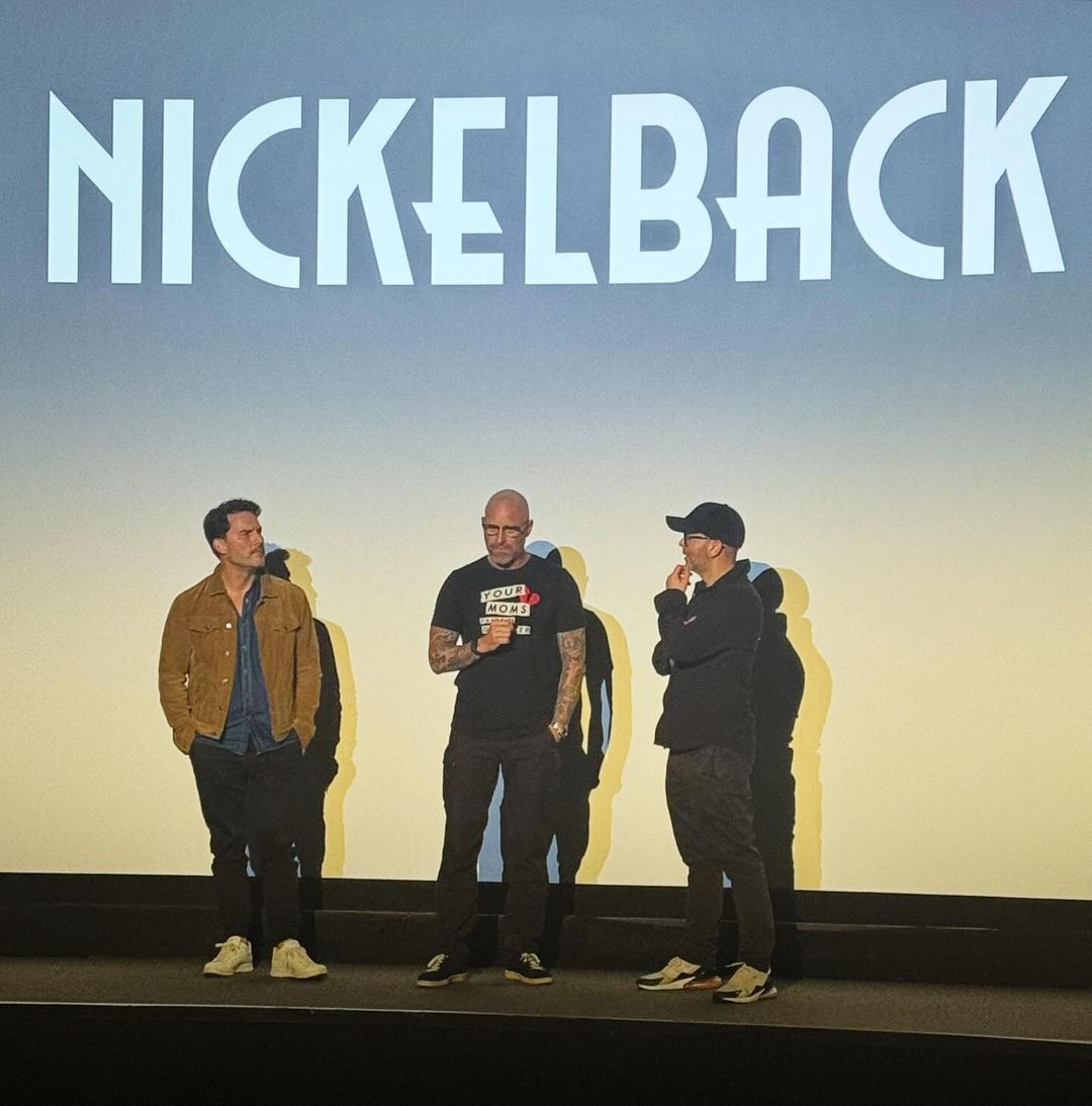 We were lucky enough to attend the premiere of @Nickelback's 'Hate To Love: Nickelback' last night in London, featuring a live Q&A with Mike and Ryan 🤘 Available in cinemas worldwide for two days only next week on March 27 & 30. Grab your tickets now - nickelbackfilm.com