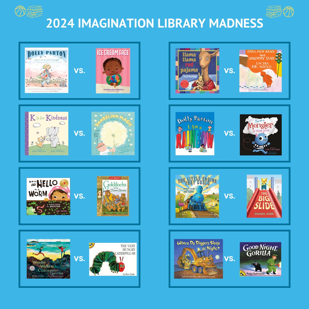 Who will you be voting for in Ohio's @dollyslibrary Madness? You can vote for your favorites tomorrow on our Instagram page➡️ instagram.com/imaginationohi…