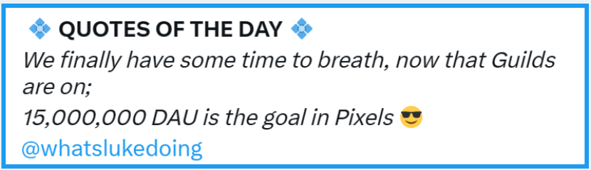 TonyBlock_'s tweet photo. 💥PIXELS AMA, NEWEST ON $PIXEL & GUILDS💥
@pixels_online the latest below! Follow for more.

$PIXEL Utility and Use Cases
🔹Membership Shard Buy is fully ON
🔹Creating a new Guild will cost 15 $PIXEL, require 1950 Reputation score, and be awarded 5 Shards upon activation
🔹Guild Taskboard, a real deal: work together ↔️ earn more
🔹 $PIXEL withdrawal now requires 600 Rep points

🔜8th April CHAPTER 2 Launch
🔸CAP on industries on Speck/Land will be gone‼️ 
🔸Upgrade-Downgrade of Specks?➡️TVL /Total Value Locked/ system acting as staking
🆘Planting on a soil locked 1 player at a time, BUT others can harvest your crop if they want🆘
🔸New Players will start on a Speck and progress

Reward Distribution Strategies:
focus in the next 3-6 months
👉Best players ↔️ highest rewards
👉Content Creators who help the Ecosystem grow
👉Longer lasting players earning more
👉Bot prevention and detection via Rep score/Game Design/Wallet tracking/VIP Purchase
👉Social/Marketplace/Grinder/Guild Leader types of players to be rewarded accordingly

YGG Superquest to release in a few hours:
Will reward players 300 Rep points + Avatar giveaway