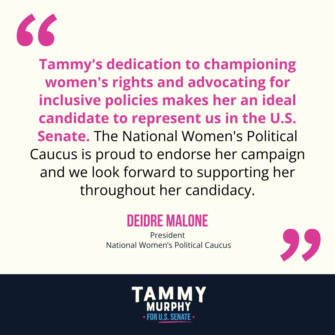 I am proud to stand as a champion for women's rights and inclusive policies! In the Senate, I will amplify all voices by advocating for affordability, reproductive rights, climate action, and gun safety. Thank you, @NWPCNational, for your unwavering support! Together, let's keep…