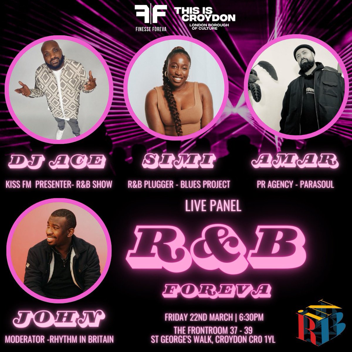FinesseForeva's tweet image. Meet Your Panellists 🚨🚨🚨

Join us on Friday for an intimate &amp;amp; insightful conversation on UK R&amp;amp;B 🎙️

Followed up by Live Performances 🌟

Be Quick, Sign Up Through The Link In Bio 🔗 For the remaining free tickets ❗️❗️

#independentlabel #musicbusinesstips
#musiclovers