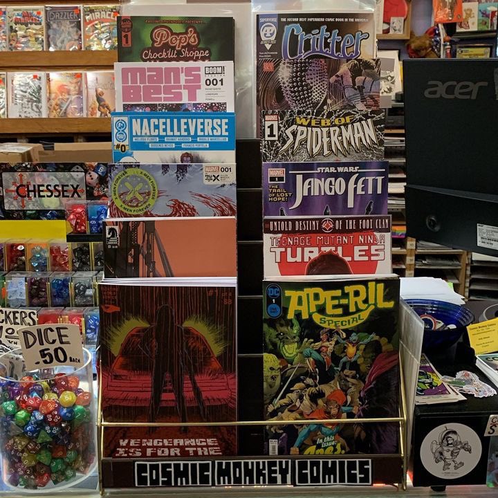 Here are our featured releases! #ncbd #vengeanceisfortheliving #aperilspecial #dawnrunner #teenagemutantninjaturtlesuntolddestinyofthefootclan #xmenforever #starwarsjangofett #nacelleverse #webofspiderman #mansbest #deprog #popschocklitshoppehorrors #chillingadventurespresents