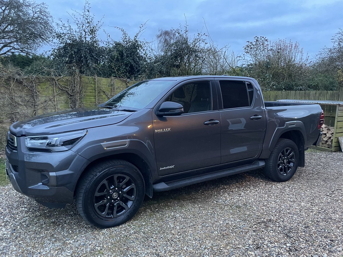 Charlotte (@suffolklottie) on Twitter photo Anyone want a new truck? For sale 22 plate Hilux Invincible X - only done 17,000, one owner from new. 2.8l diesel auto. Immaculate 
Only selling as we require something more practical for the kids and all their stuff! 
£30,000 plus VAT Anyone want a new truck? For sale 22 plate Hilux Invincible X - only done 17,000, one owner from new. 2.8l diesel auto. Immaculate 
Only selling as we require something more practical for the kids and all their stuff! 
£30,000 plus VAT