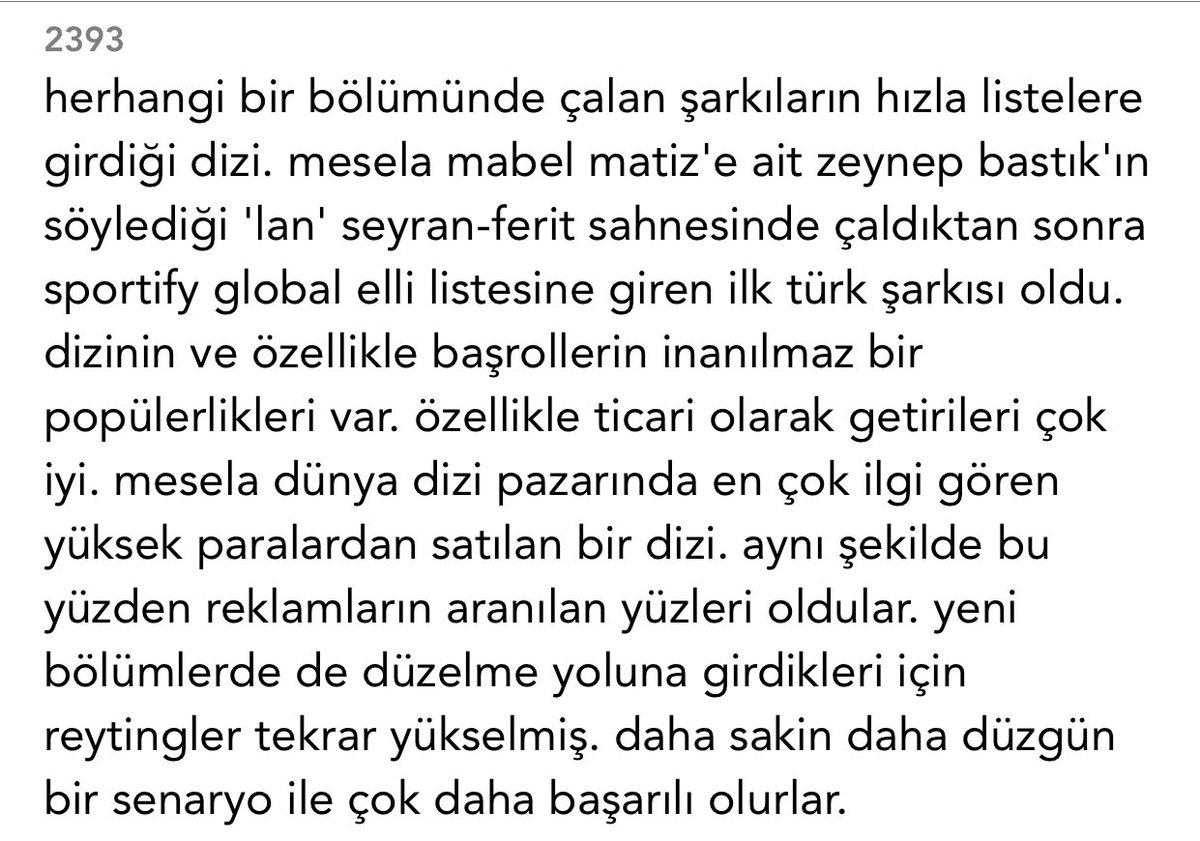 Diziye gelen ekşisözlük yorumu🤞💜
Hep olumsuz yorumlar geliyordu. Burası da olumluya kaymaya başlamış🤌🏻
#yalıçapkını