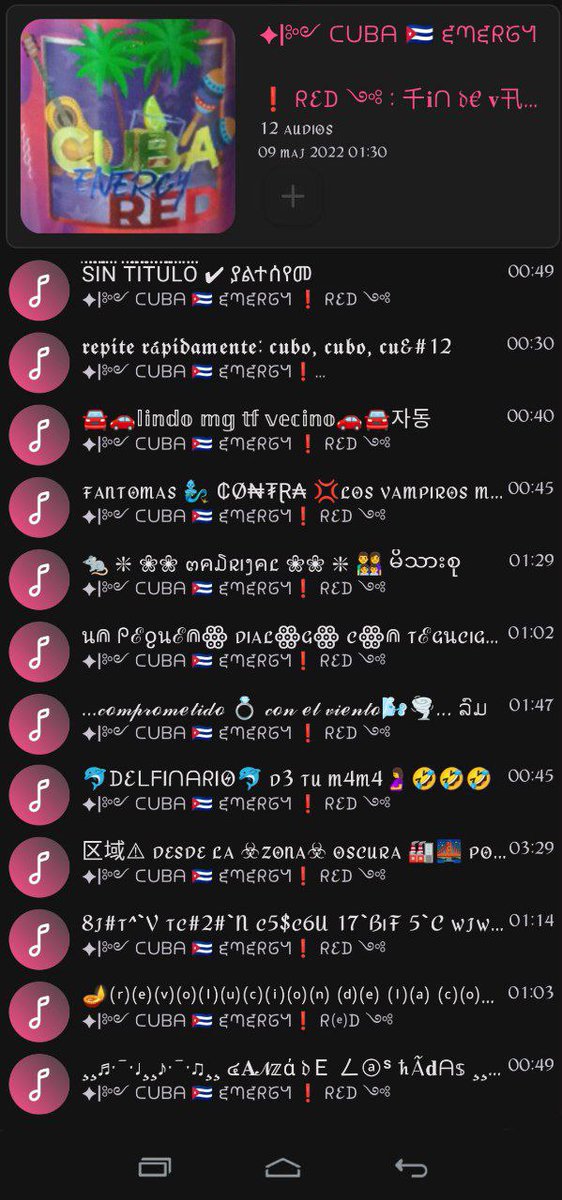 千𝐢ᑎ 𝔡€ 𝐯卂℃ά匚ί𝓞ηε丂 █▓▒░ 終末論的なもの  by ✦❘༻ ᑕᑌᗷᗩ 🇨🇺 ᘿᘉᘿᖇᘜᖻ ❗ ᖇEᗪ ༺
recuerdos seleccionados de la infancia que pasó en el espacio mediático de los países aliados  ━─━────༺༻────━─━
#cuba #vaporwave #nuwrld
escucha en bandcamp!