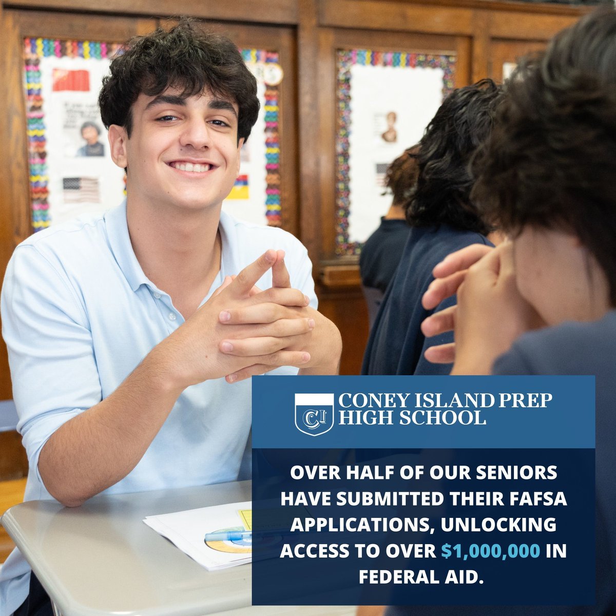 We are thrilled to share a milestone moment for the Class of 2024 at CIPHS! More than half of our determined seniors have completed their FAFSA applications, this collective effort has unlocked access to over $1,000,000 in federal aid, powering the dreams of tomorrow’s leaders!