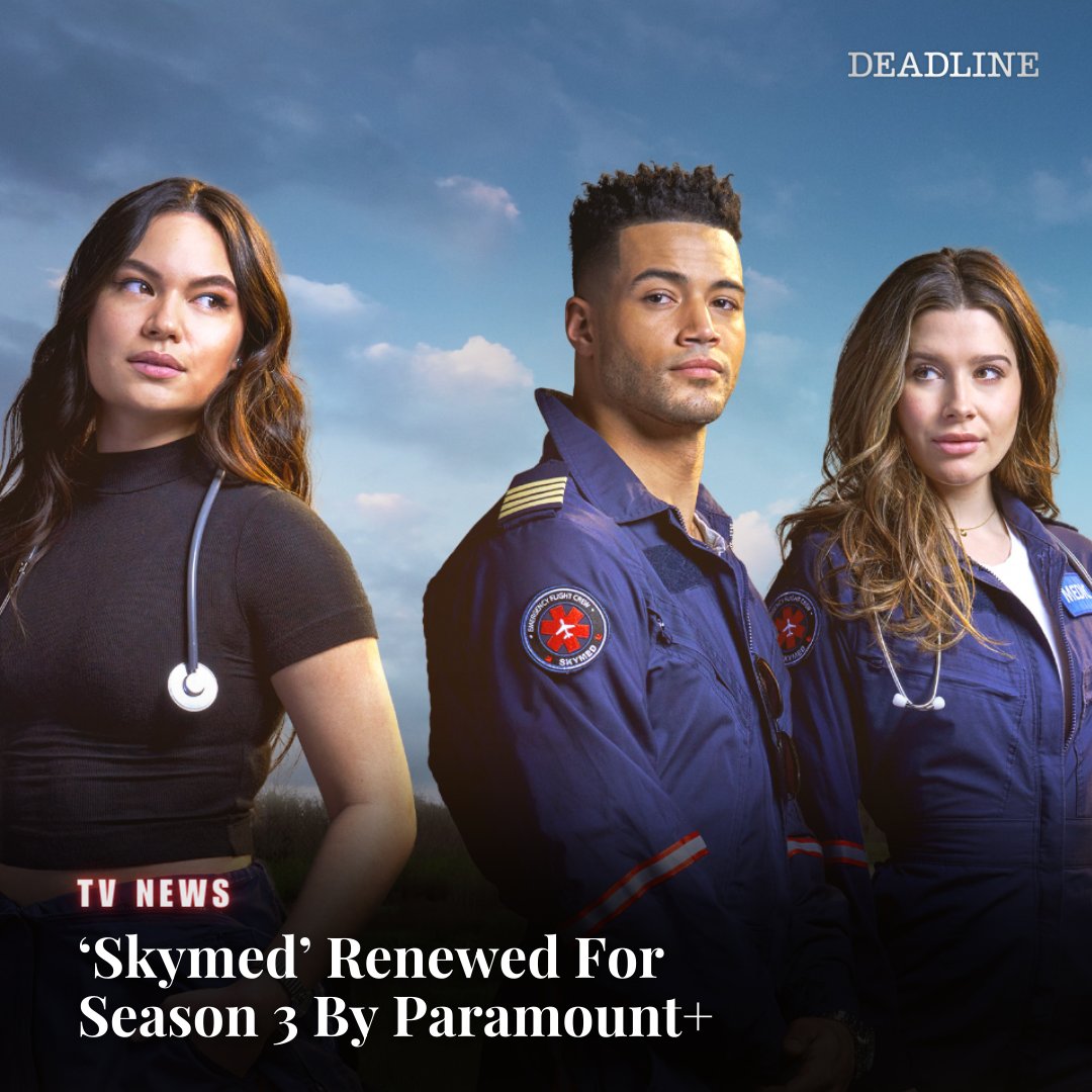 Paramount+ has ordered a third season of ‘Skymed.’ Additionally, Aaron Ashmore, who portrays Wheezer, has been promoted to series regular for Season 3, and Anthony Grant and Nicola Correia-Damude have joined the cast in recurring roles bit.ly/3VoVHSc