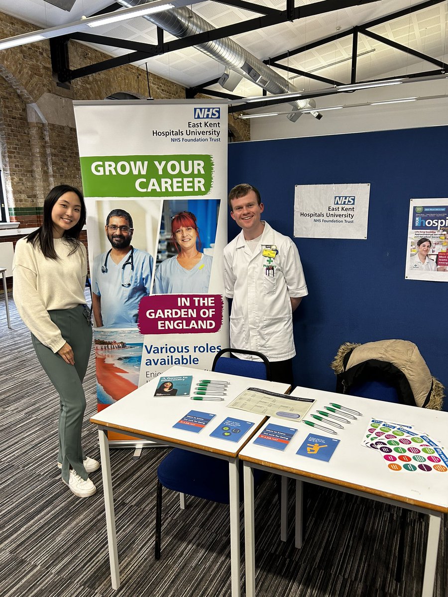 Benjamin Smith (@benjamin0594) on Twitter photo Representing <a href="/EKHUFT/">East Kent Hospitals</a>, showcasing our Trainee Foundation Pharmacist placements and opportunity for Summer placements within <a href="/PharmacyEKHUFT/">Pharmacy@EKHUFT π</a>
Joined by Yuki, Specialist Pharmacist in Gastroenterology and Education and Training.
Many thanks to <a href="/Medway_Pharmacy/">Medway School of Pharmacy</a> for inviting us π Representing <a href="/EKHUFT/">East Kent Hospitals</a>, showcasing our Trainee Foundation Pharmacist placements and opportunity for Summer placements within <a href="/PharmacyEKHUFT/">Pharmacy@EKHUFT π</a>
Joined by Yuki, Specialist Pharmacist in Gastroenterology and Education and Training.
Many thanks to <a href="/Medway_Pharmacy/">Medway School of Pharmacy</a> for inviting us π