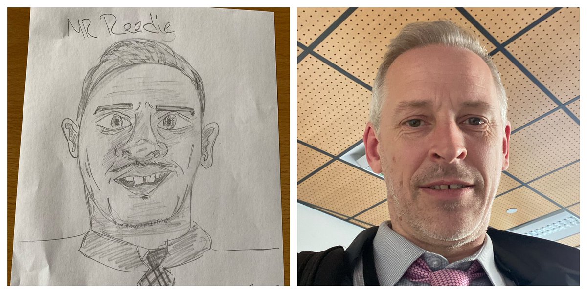 S3 Andy’s portrait today ❤️ #connection #nurture #artskills