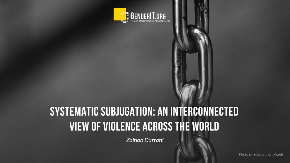 🔗NEW: The violence we're witnessing across continents is not happening in a vacuum, rather all of them are interconnected and share the same backdrop of imperialism and colonialism. @zainabbkdurrani discusses trends in this latest, genderit.org/feminist-talk/…