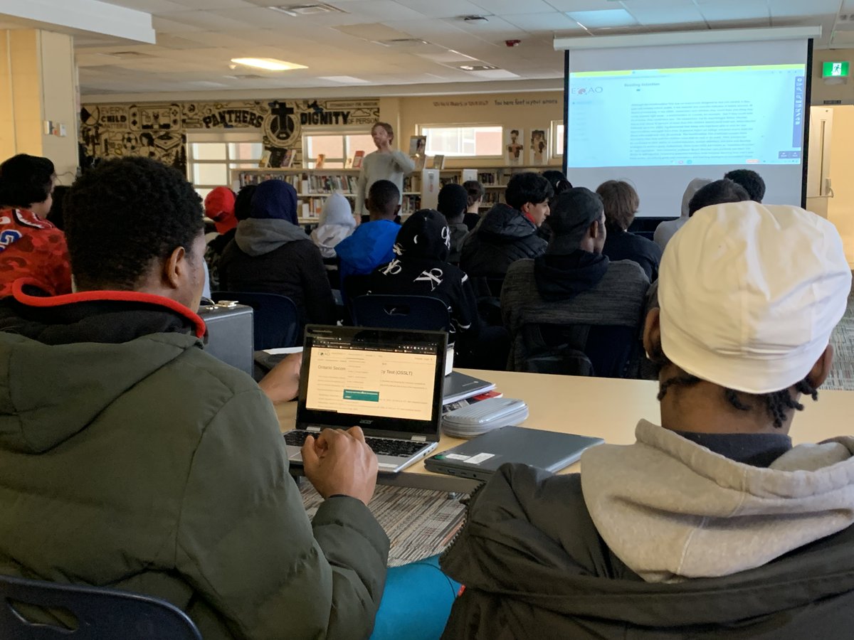 OSSLT -- Community & Collaboration

ENG2P students working in teams with ESL DO/EO students to preview the OSSLT. 

A weekly collaboration to build relationships and peer modeling opportunities. 
#WeAreLBP #ocsb #ocsbbecommunity