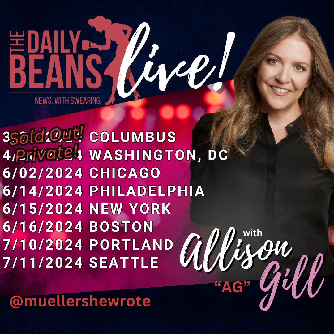 I'm on tour! Grab your tickets before they're gone: allisongill.com