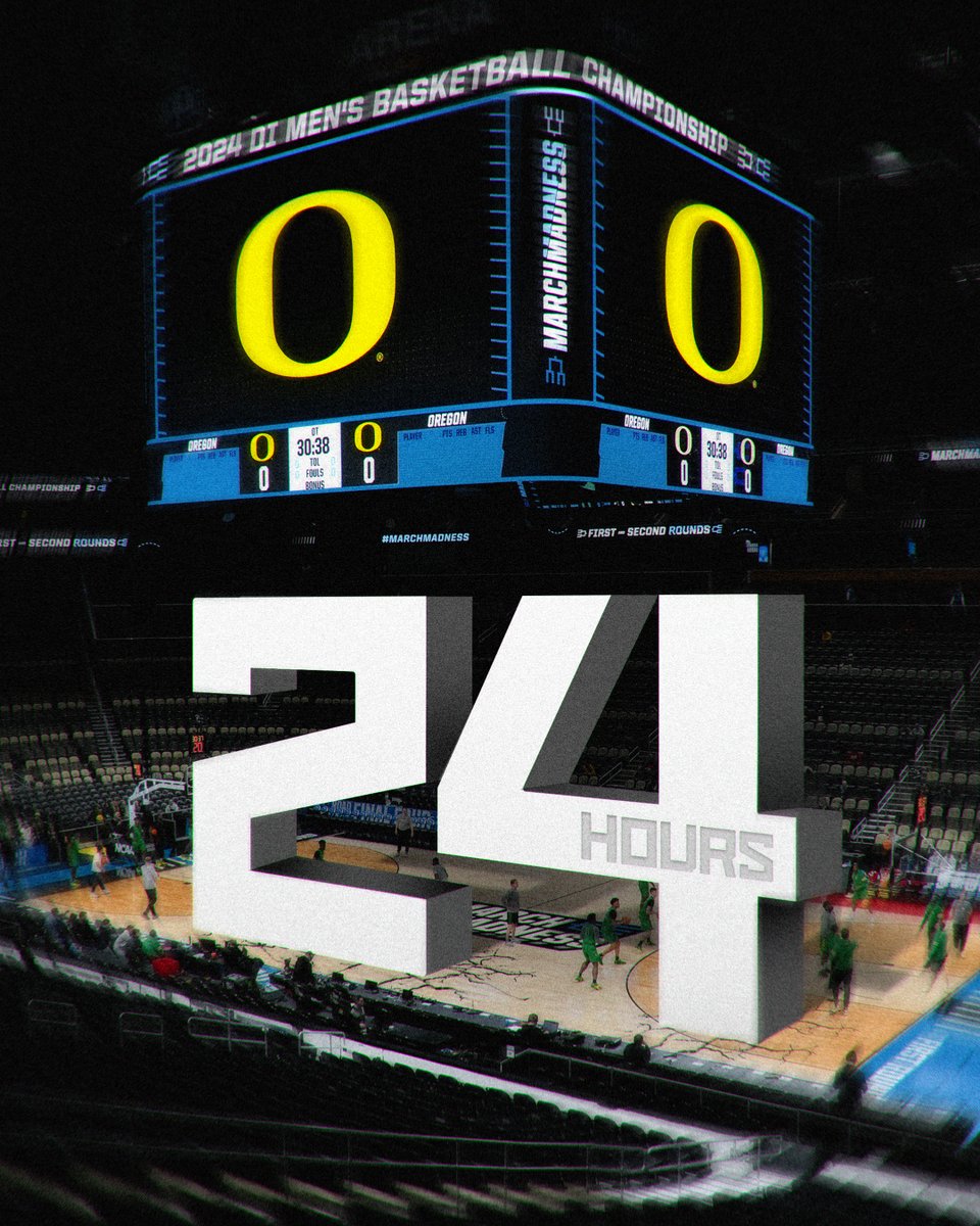 This time tomorrow. Just 24 hours until @OregonMBB takes on South Carolina in the first round of the NCAA Men's Basketball Tournament. #GoDucks
