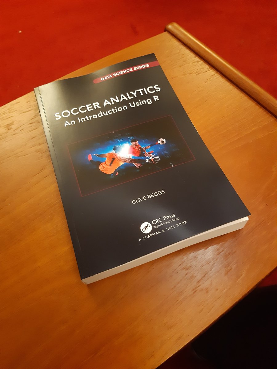 Really pleased to see my new book, Soccer Analytics: An Intro Using R, at last. Very happy. Check it out at:  routledge.com/Soccer-Analyti…. #Soccer. #DataScience #Football #FootballAnalytics #SoccerAnalytics