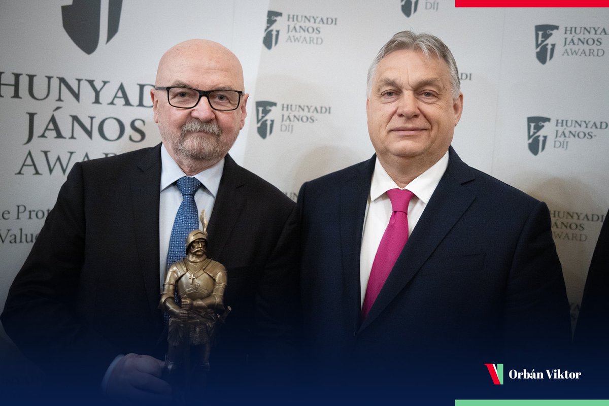 Professor Ryszard Legutko received the Hunyadi János Award for the protection of European values and freedom. Long live Polish-Hungarian friendship! 🇭🇺🇵🇱