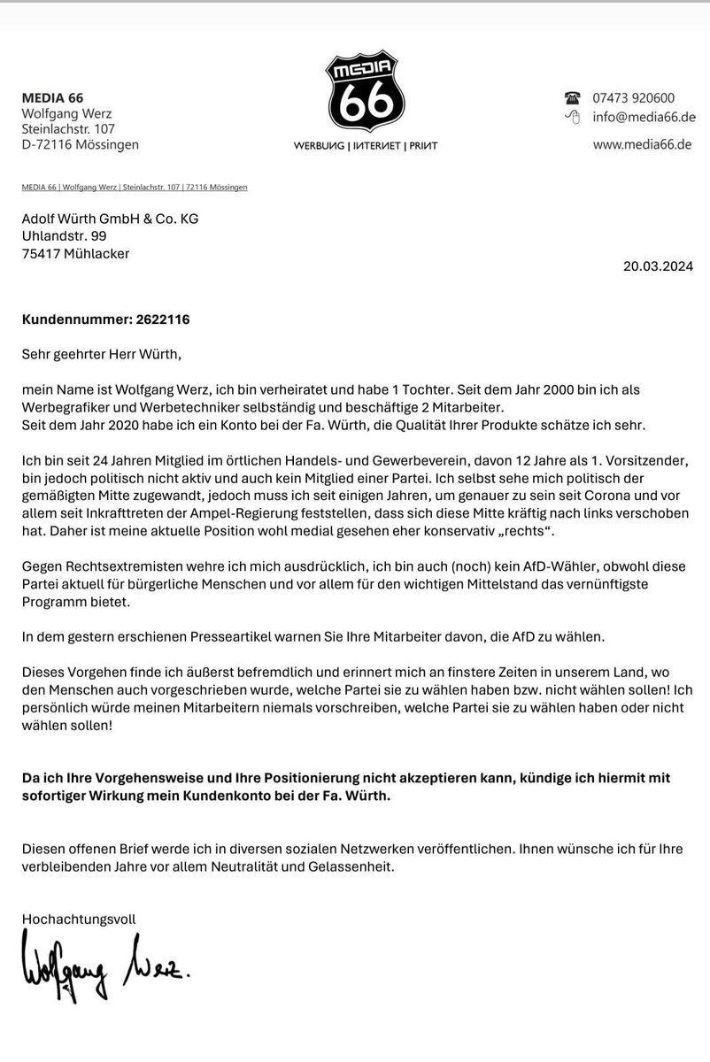 Janine38270960's tweet photo. 😏😏😏
Offener Brief an Herrn Würth! 👍👍 https://t.co/YQA6BReNS5
