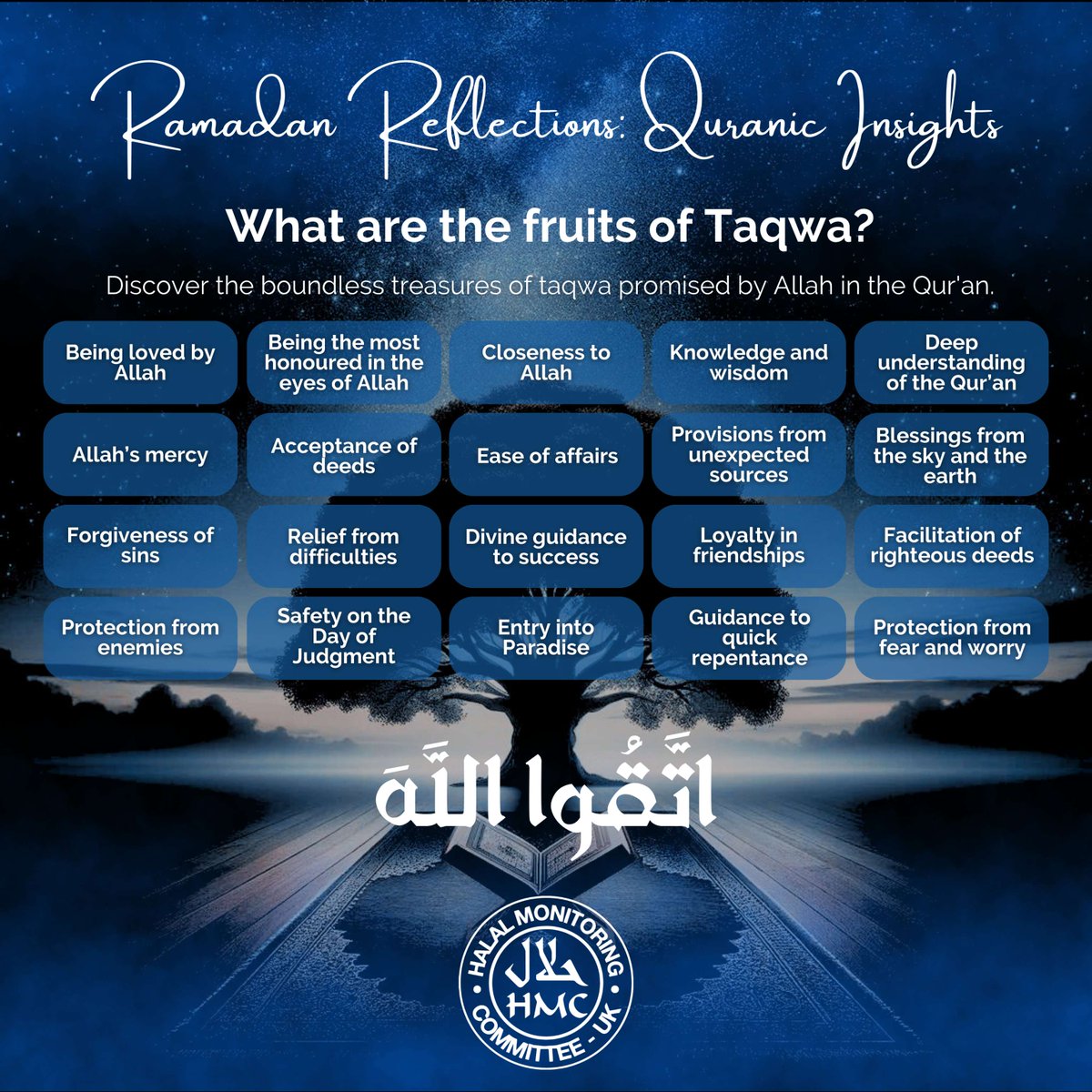 HMC_UK's tweet photo. The rewards of Taqwa are many. https://t.co/PrKXpLYRol
